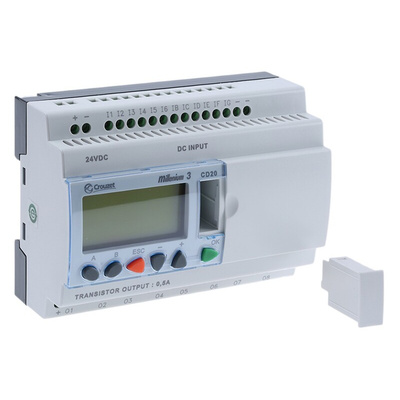 Crouzet Millenium 3 Series Logic Module, 24 V dc Supply, Transistor Output, 12-Input, Analogue, Digital Input