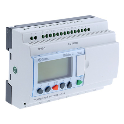 Crouzet Millenium 3 Series Logic Module, 24 V dc Supply, Transistor Output, 12-Input, Analogue, Digital Input
