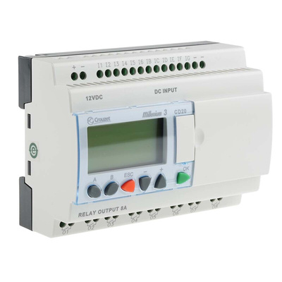 Crouzet Millenium 3 Series Logic Module, 12 V dc Supply, Relay Output, 12-Input, Analogue, Digital Input