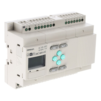 Omron ZEN Series Logic Module, 100 → 240 V ac Supply, Relay Output, 12-Input, Analogue Input