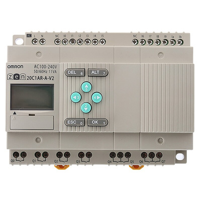 Omron ZEN Series Logic Module, 100 → 240 V ac Supply, Relay Output, 12-Input, Analogue Input