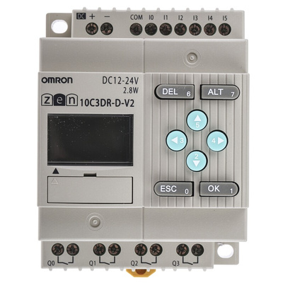 Omron ZEN Series Logic Module, 10.8 → 28.8 V dc Supply, Relay Output, 6-Input, Analogue Input