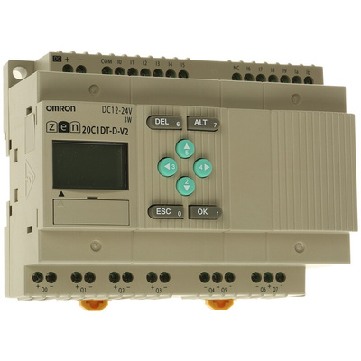 Omron ZEN Series Logic Module, 10.8 → 28.8 V dc Supply, Transistor Output, 12-Input, Analogue Input