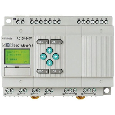 Omron ZEN Series Logic Module, 85 → 264 V ac Supply, Relay Output, 12-Input, Analogue Input