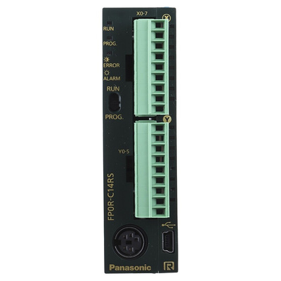 Panasonic AFPOR Series Series PLC CPU for Use with FP0R Series, Relay Output, 8-Input, Sink, Source Input