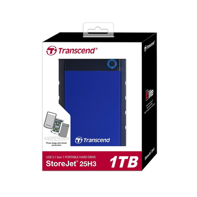 Transcend StoreJet 25H3 1 TB External Portable Hard Drive