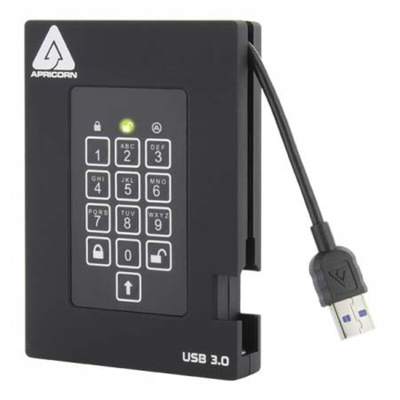 Apricorn Aegis Bio 3 2 TB External Portable Hard Drive