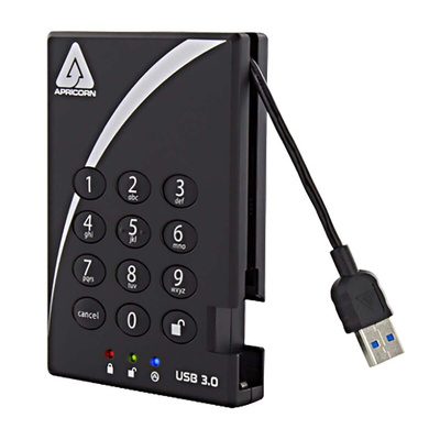 Apricorn Aegis Bio 3 1 TB External Portable Hard Drive