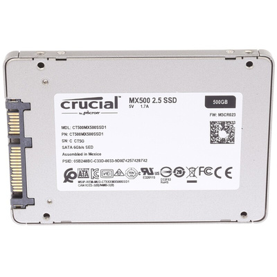 Crucial MX500 2.5 in 500 GB Internal SSD Drive