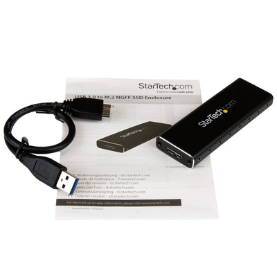 StarTech.com M.2 SATA Hard Drive Enclosure, USB 3.0