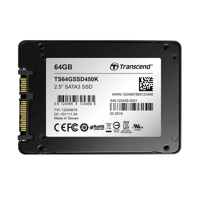 Transcend SSD450K 2.5 in 64 GB Internal SSD Hard Drive