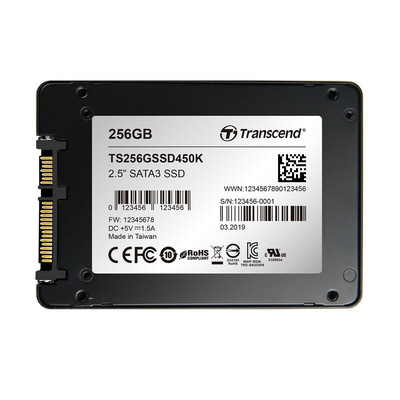 Transcend SSD450K 2.5 in 256 GB Internal SSD Hard Drive