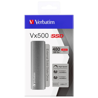 Verbatim Vx500 480 GB External SSD Hard Drive