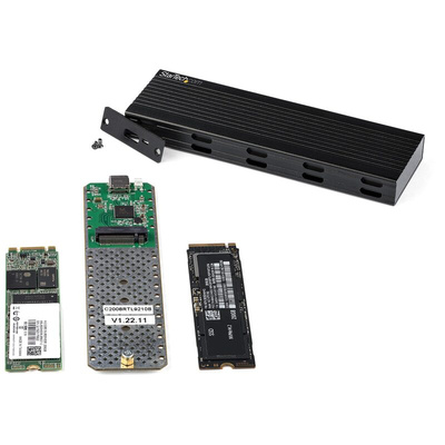 StarTech.com 0.87in M.2 SATA SSD Hard Drive Enclosure, USB C