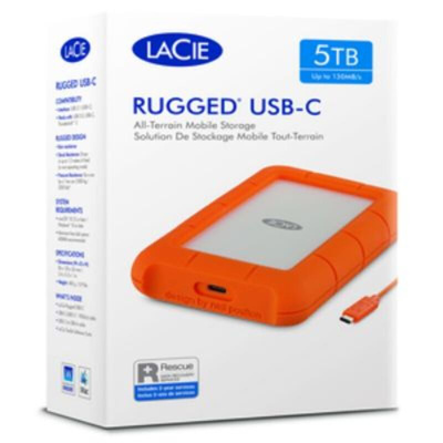 Seagate LACIE RUGGED USB-C External Installation 2 TB External Portable Hard Drive