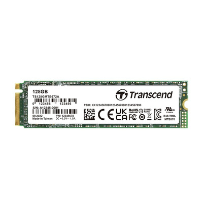 Transcend MTE672A M.2 2280 128 GB Internal SSD Hard Drive