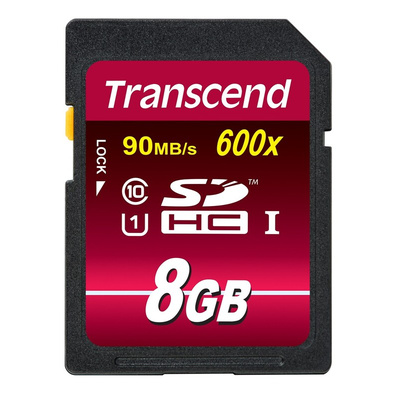 Transcend 8 GB SDHC SD Card, Class 10, UHS-1 U1