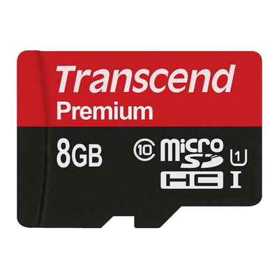 Transcend 8 GB MicroSDHC Micro SD Card, Class 10, UHS-1 U1