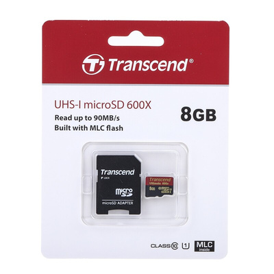 Transcend 8 GB MicroSDHC Micro SD Card, Class 10, UHS-1 U1