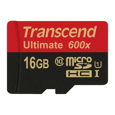 Transcend 16 GB MicroSDHC, MicroSDXC Micro SD Card, Class 10, UHS-1 U1