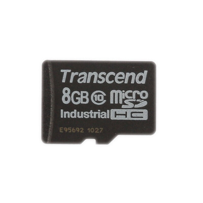 Transcend 8 GB Industrial MicroSD Micro SD Card, Class 10