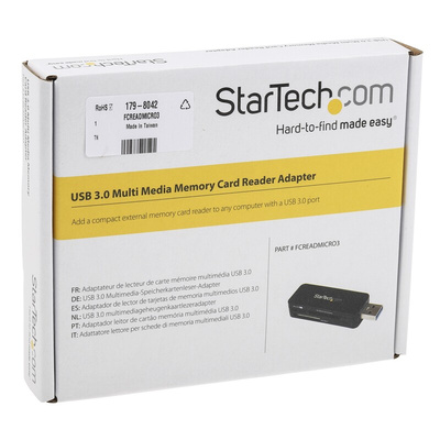 StarTech.com 3 port USB 3.0 External Memory Card Reader for Multiple Memory Cards