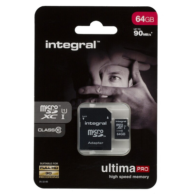 Integral Memory 64 GB MicroSDXC Micro SD Card, Class 10