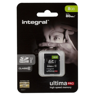 Integral Memory 8 GB SDHC SD Card, Class 10, UHS-1 U1