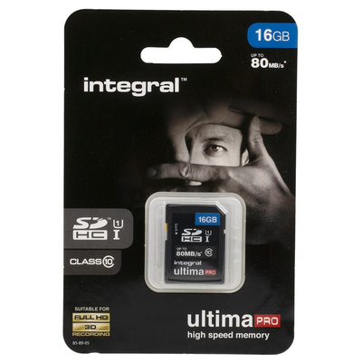 Integral Memory 16 GB SDHC SD Card, Class 10, UHS-1 U1