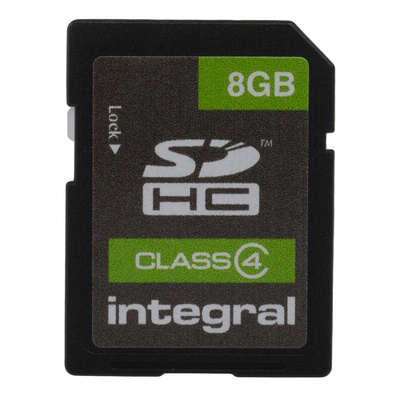 Integral Memory 8 GB SDHC SD Card, Class 4