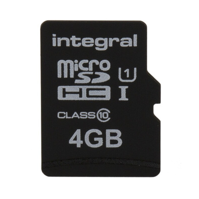 Integral Memory 4 GB MicroSDHC Micro SD Card, Class 10