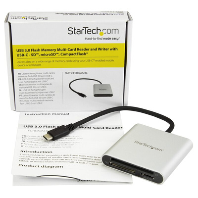 StarTech.com 3 port USB 3.0 External Multi Card Reader for Compact Flash Memory Cards