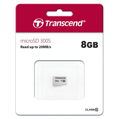 Transcend 8 GB MicroSDHC Micro SD Card, A1, Class 10, UHS-I U1, UHS-I U3, V30
