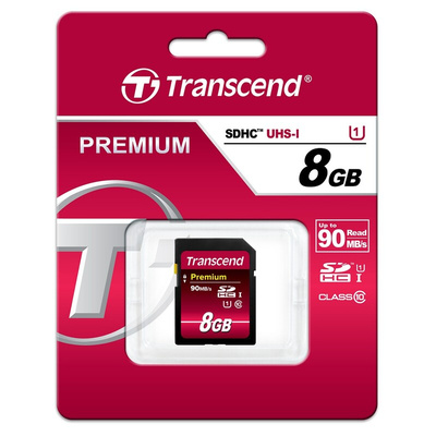 Transcend 8 GB SDHC SD Card, Class 10, UHS-I