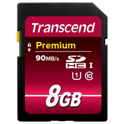 Transcend 8 GB SDHC SD Card, Class 10, UHS-I