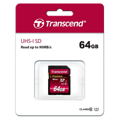 Transcend 64 GB Industrial SDHC, SDXC SD Card, Class 1, Class 10