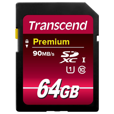 Transcend 64 GB Industrial SDHC, SDXC SD Card, Class 1, Class 10