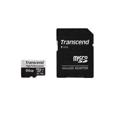 Transcend 64 GB MicroSDXC Micro SD Card, A2, UHS-I U3, V30