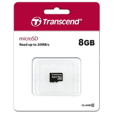 Transcend 8 GB MicroSDHC, MicroSDXC Micro SD Card, Class 10