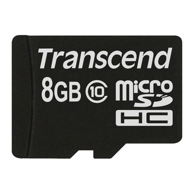 Transcend 8 GB MicroSDHC, MicroSDXC Micro SD Card, Class 10