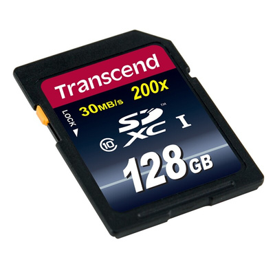Transcend 128 GB SDXC SD Card, Class 10