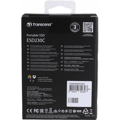 Transcend ESD230C 480 GB External SSD Hard Drive