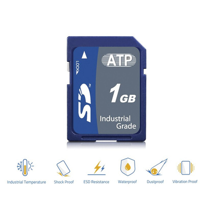 ATP 1 GB Industrial SD SD Card, Class 10, UHS-1 U1