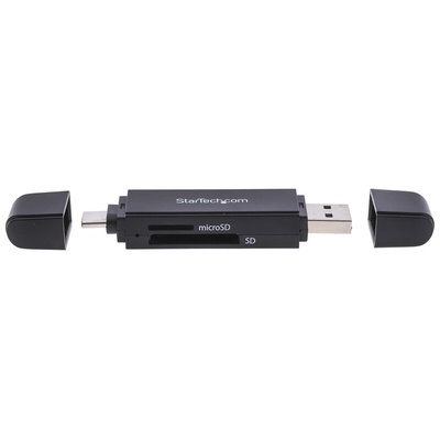 StarTech.com 2 port USB 3.1 External Card Reader Writer for MicroSD, SD Memory Cards