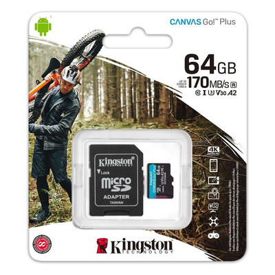 Kingston 64 GB MicroSDXC Micro SD Card, Class 10