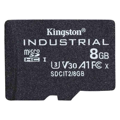 Kingston 8 GB Industrial MicroSDHC Micro SD Card, Class 10, UHS-I, U3, V30, A1