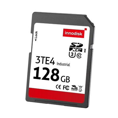 InnoDisk 128 GB Industrial SD SD Card, Class10, UHS-3