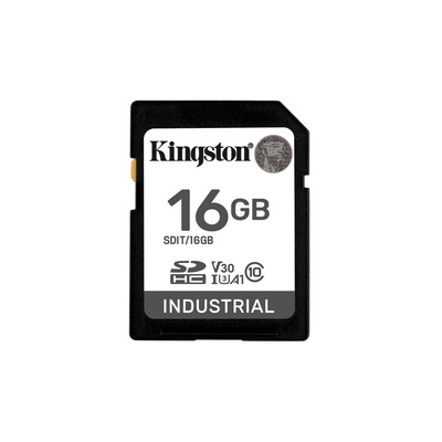 Kingston 16 GB Industrial SD SD Card, UHS-I Speed Class U3