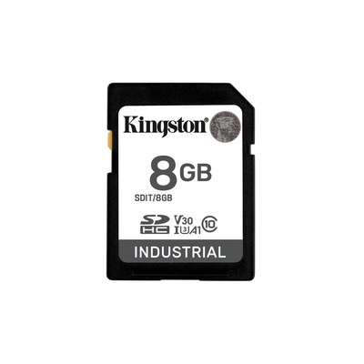 Kingston 8 GB Industrial SD SD Card, UHS-I Speed Class U3