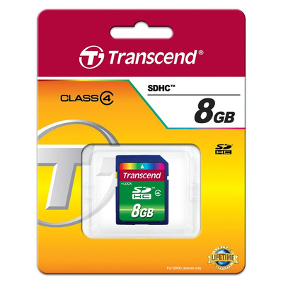 Transcend 8 GB SDHC SD Card, Class 4
